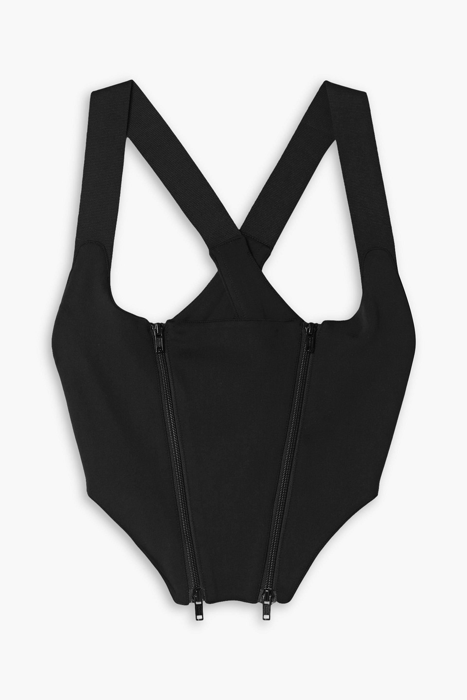 Monse Open-back Stretch-jersey Bustier Top In Black