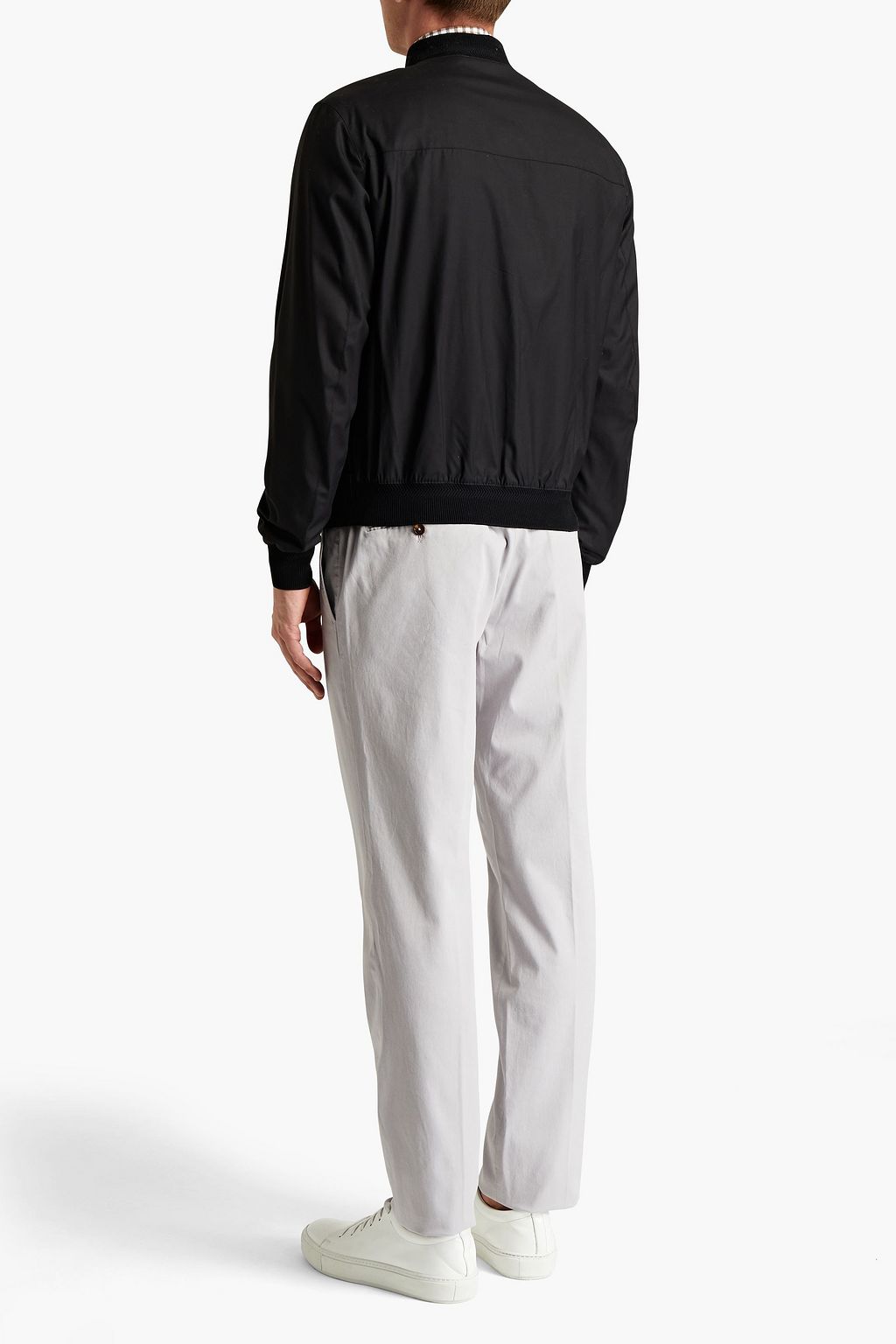 ZEGNA Wool and silk-blend poplin bomber jacket