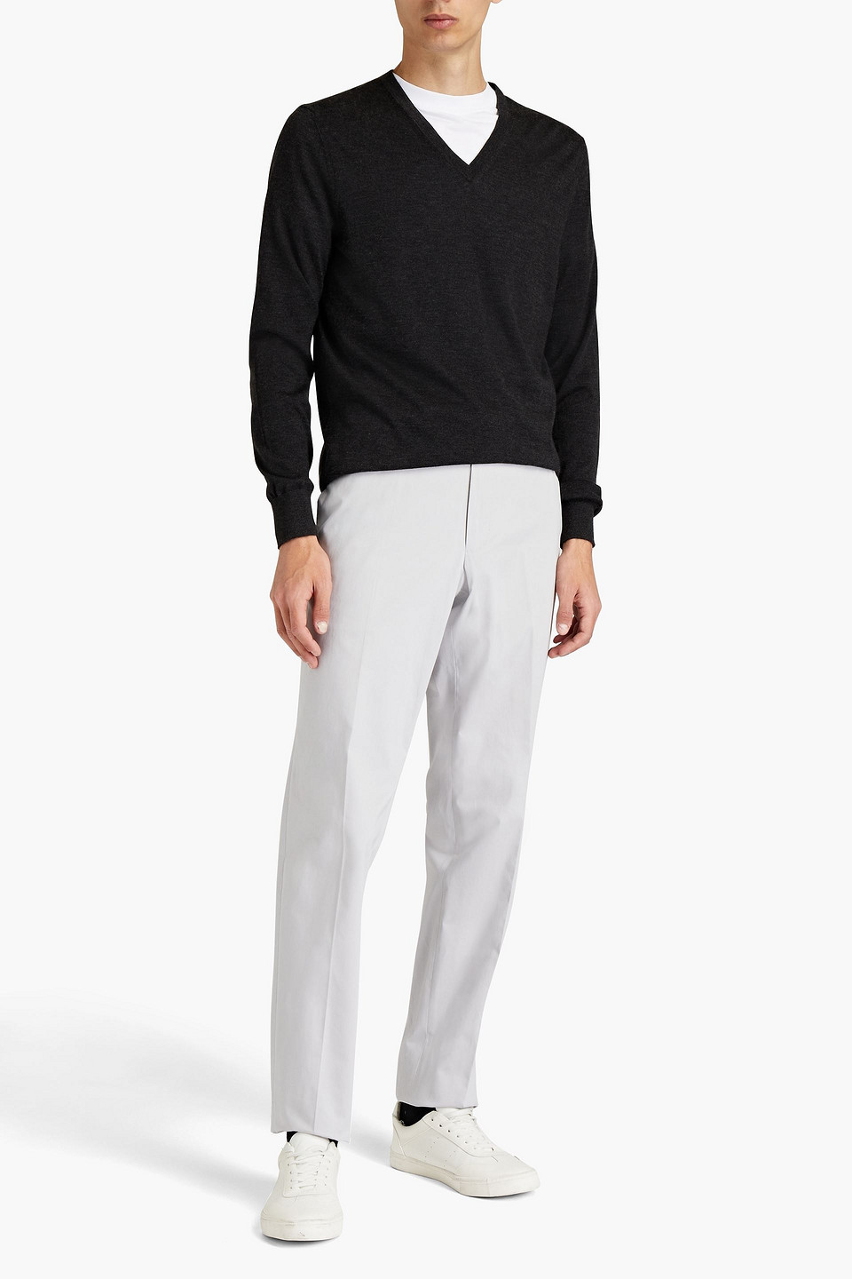 Ermenegildo Zegna Man Cashmere And Silk-blend Jumper