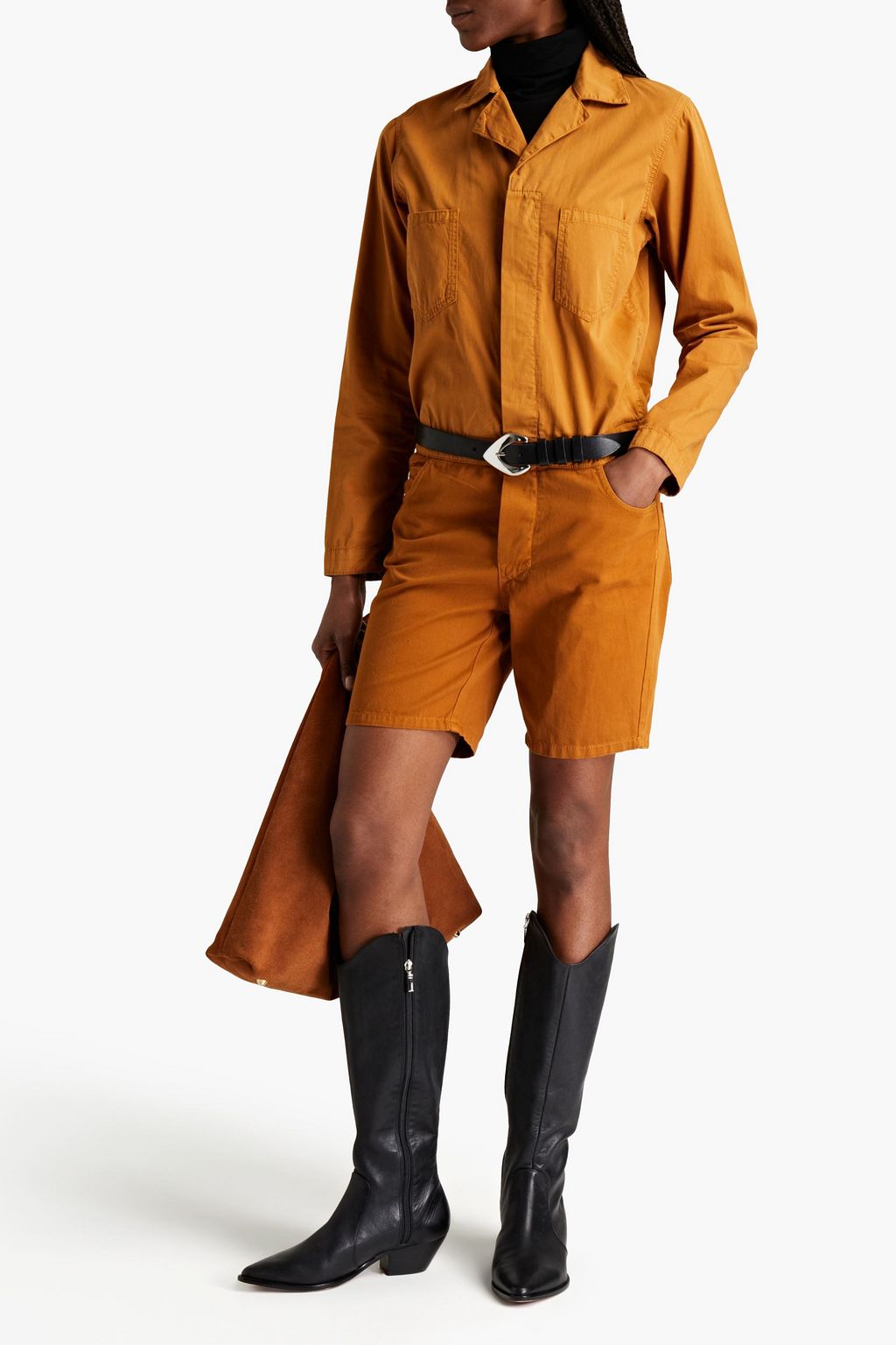 BA&SH Shadison Playsuit aus Baumwoll-Twill