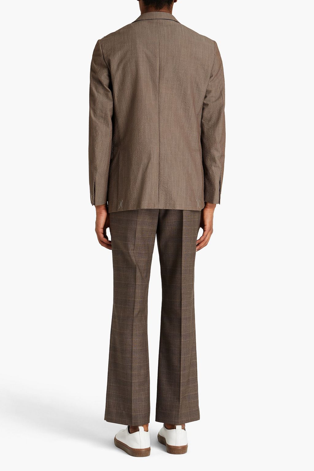 ZEGNA Wool and silk-blend seersucker blazer