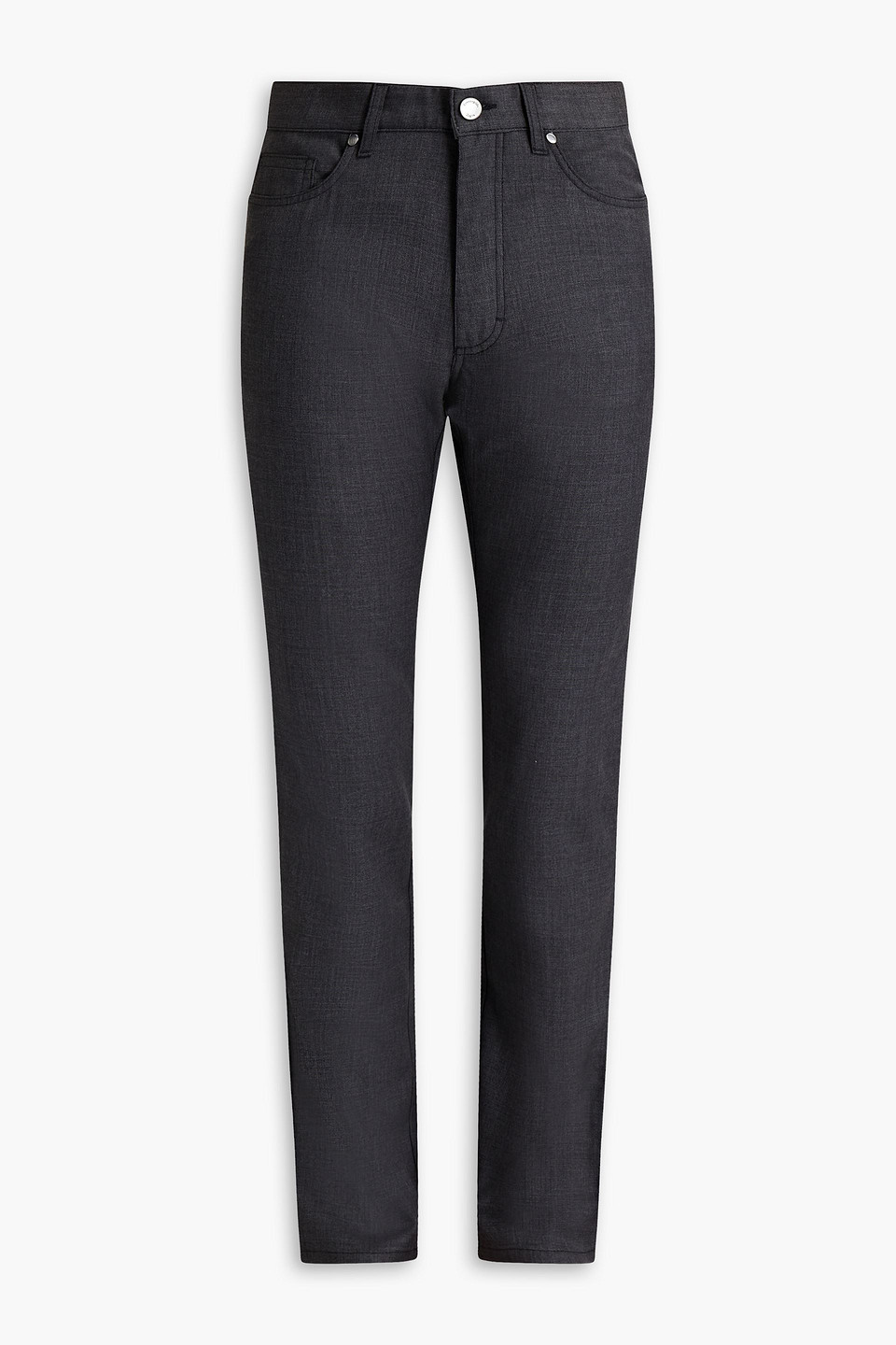 Slim-fit wool-blend pants
