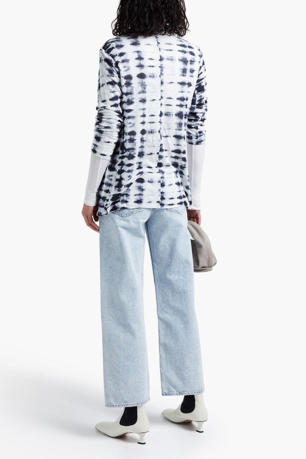 MAJESTIC FILATURES Tie-dyed slub linen-jersey blazer