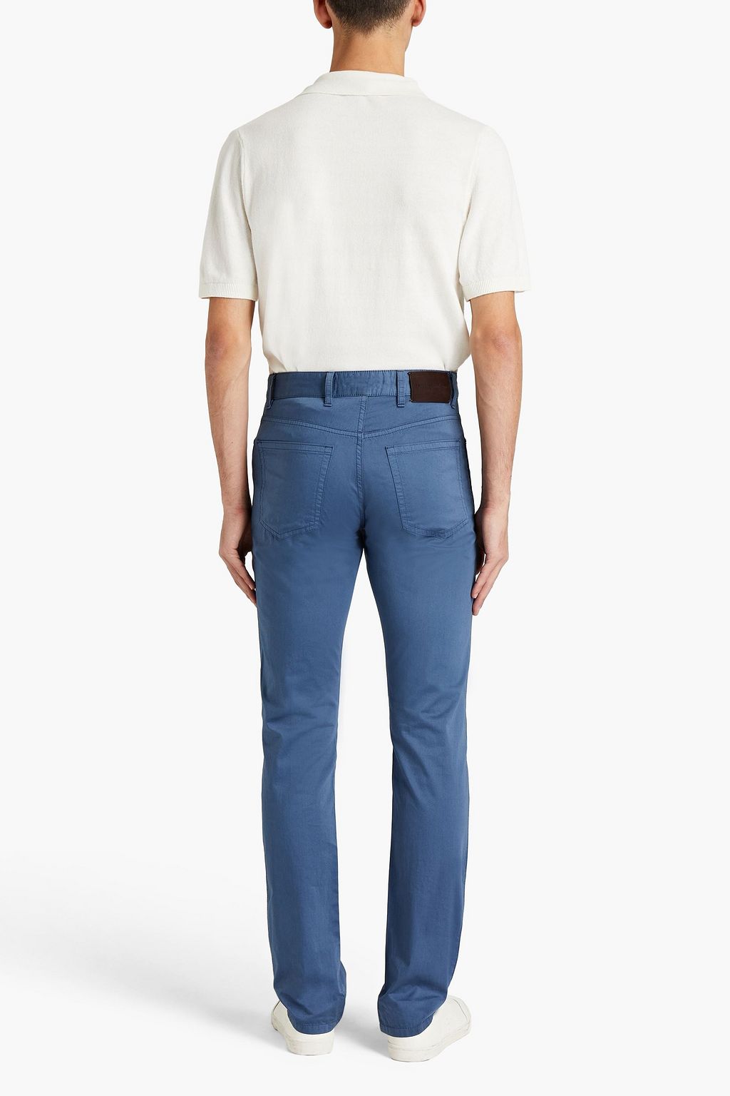 ZEGNA Slim-fit cotton-sateen pants