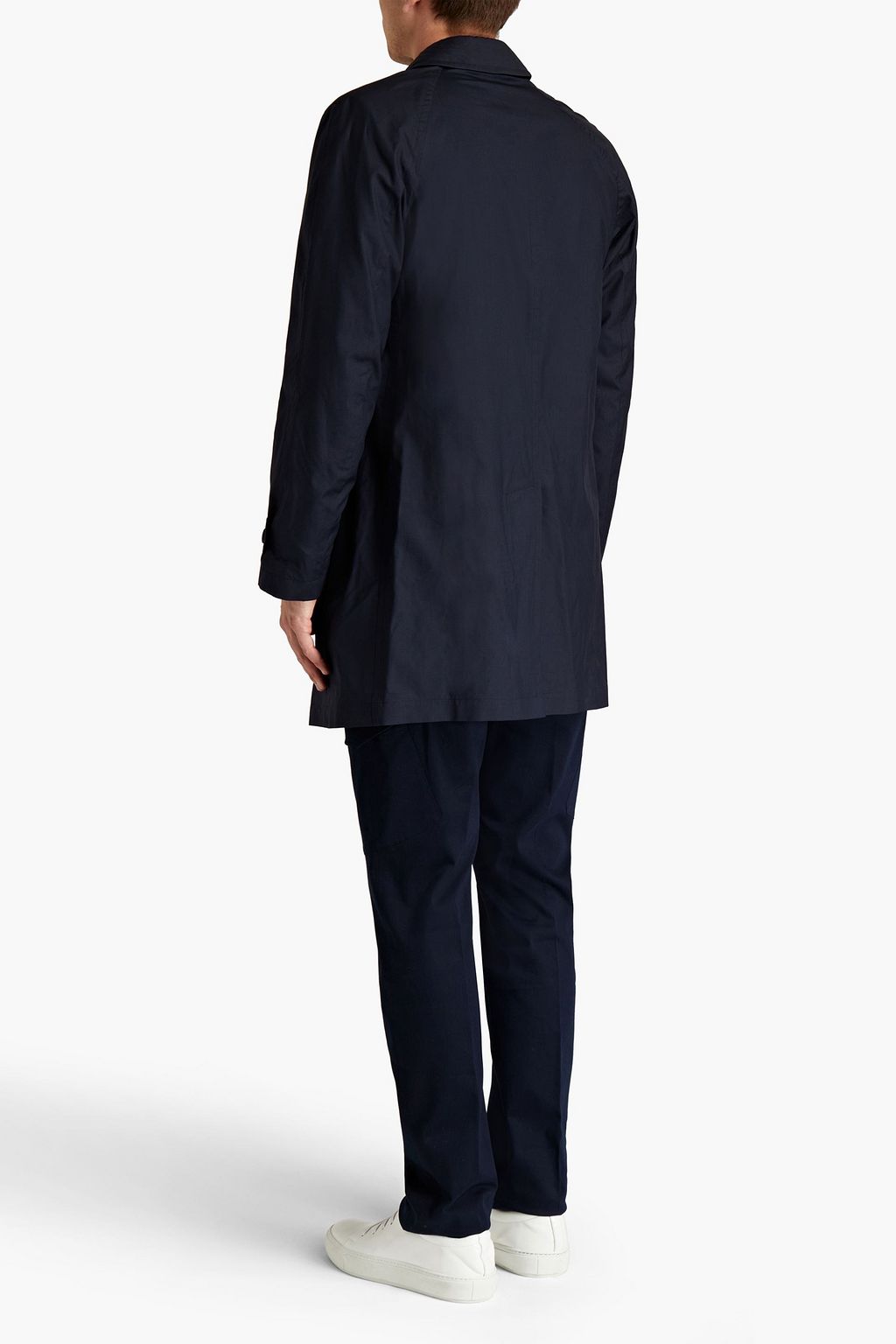 ZEGNA 울 실크 혼방 코트