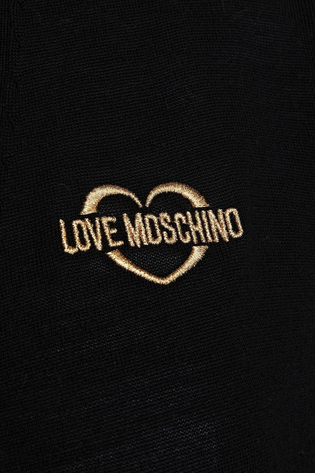 LOVE MOSCHINO Embroidered metallic wool cardigan