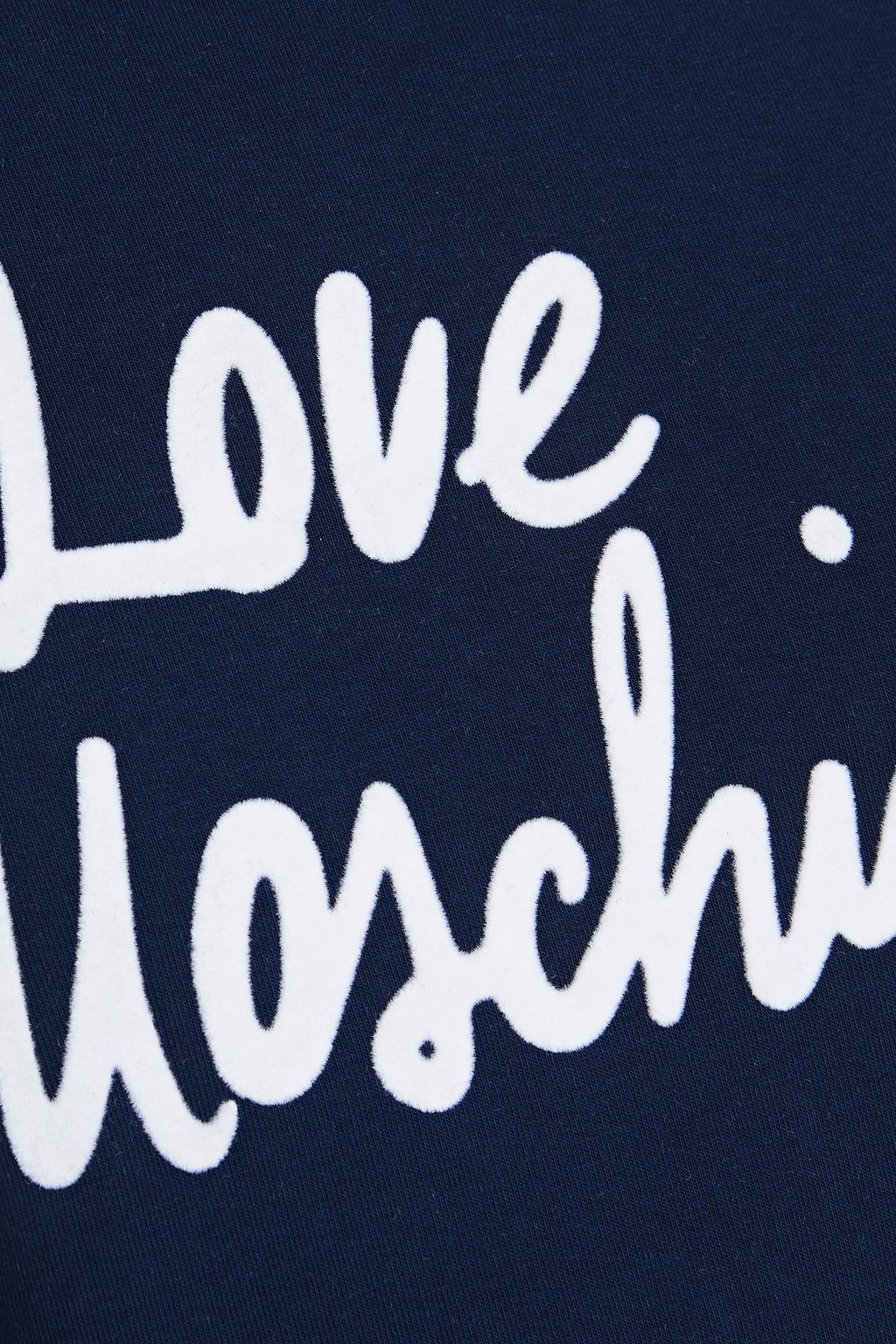 LOVE MOSCHINO Flocked cotton-blend fleece mini dress