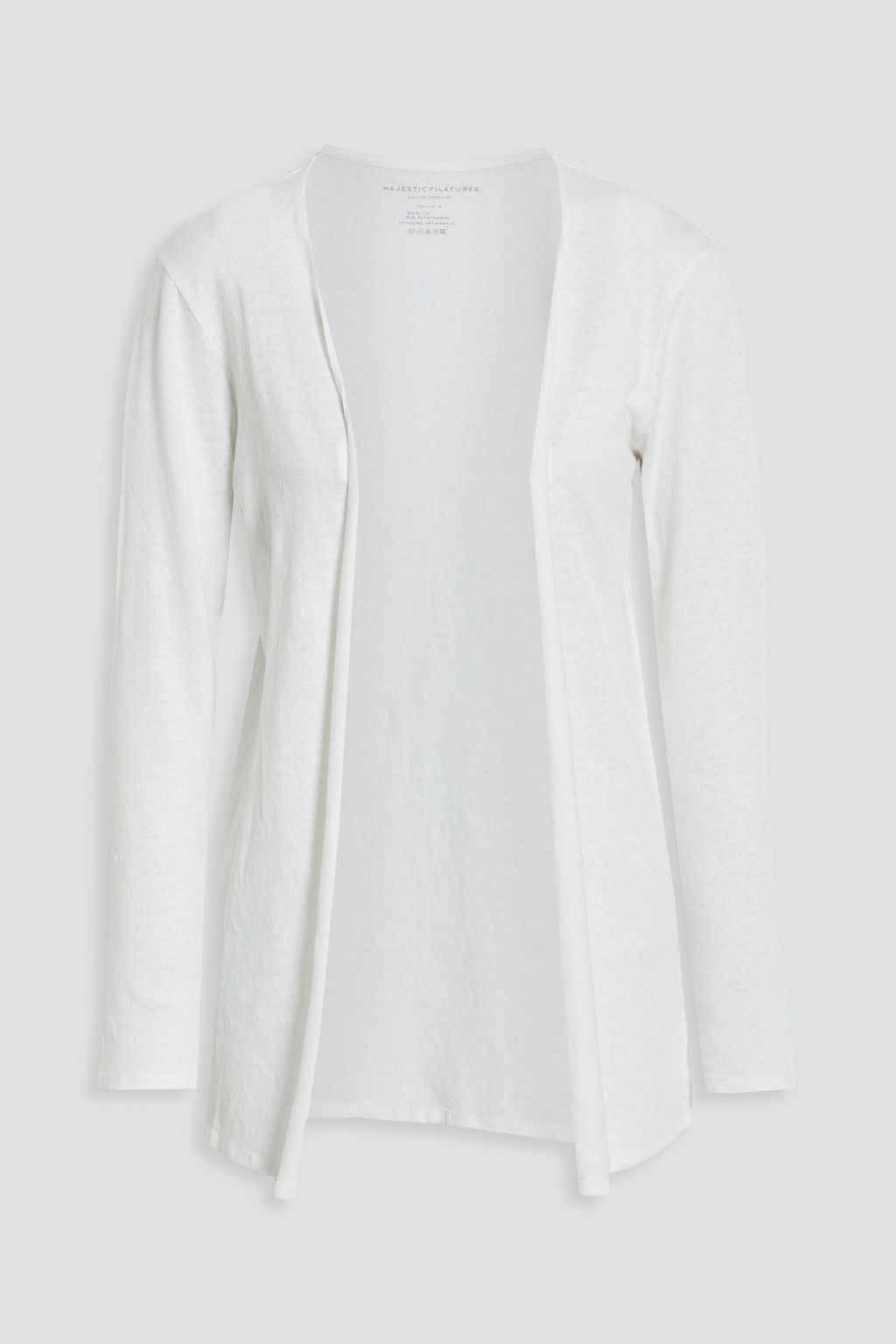 White Cosy slub linen-blend jersey 