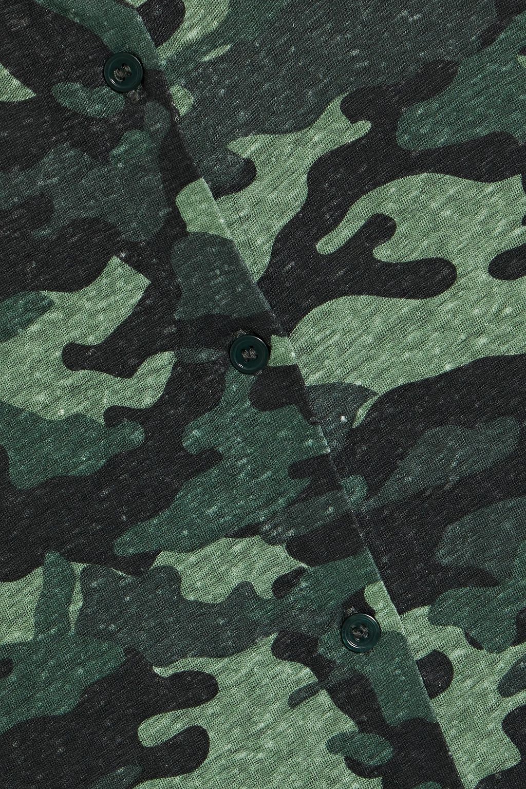 MAJESTIC FILATURES Camouflage slub linen-blend jersey shirt