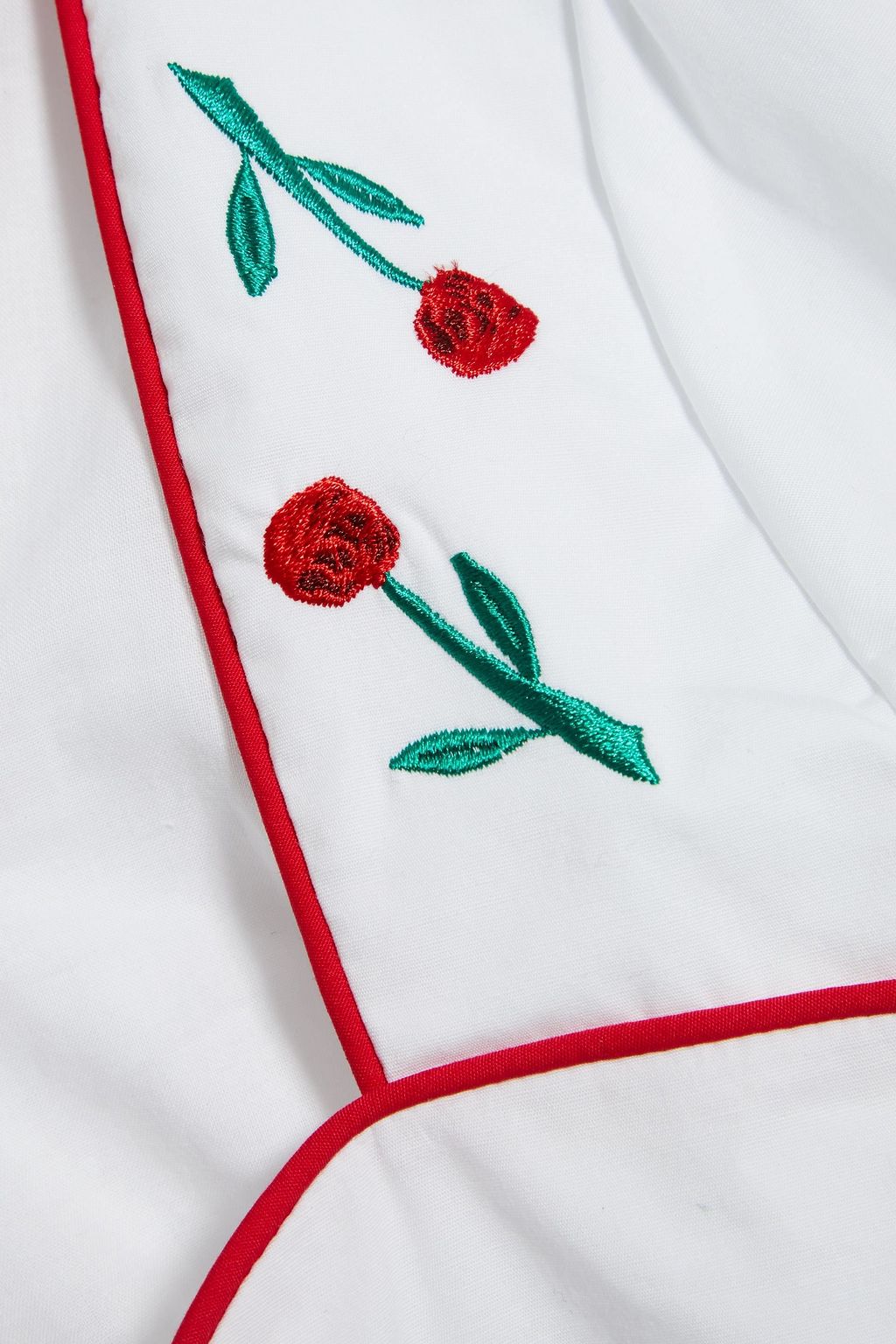 HVN Zoey embroidered cotton-blend poplin dress