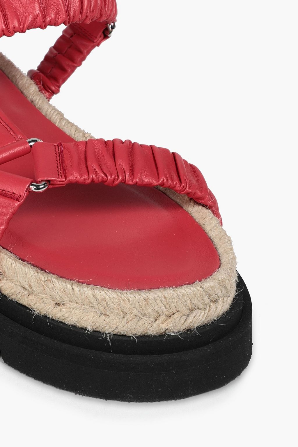 3.1 PHILLIP LIM Noa 개더 디테일 가죽 플랫폼 샌들