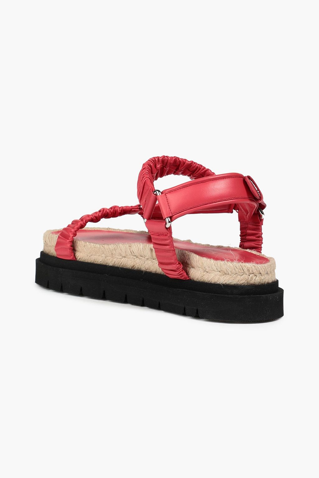 3.1 PHILLIP LIM Noa 개더 디테일 가죽 플랫폼 샌들