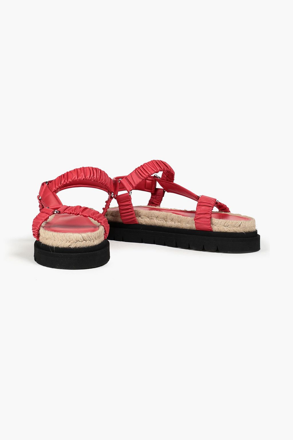3.1 PHILLIP LIM Noa 개더 디테일 가죽 플랫폼 샌들