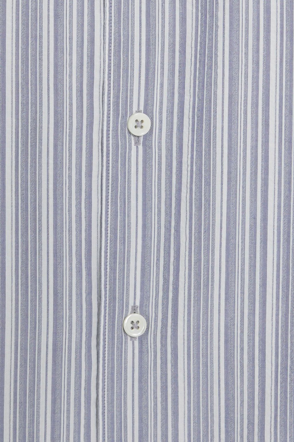 ZEGNA Striped cotton-jacquard shirt