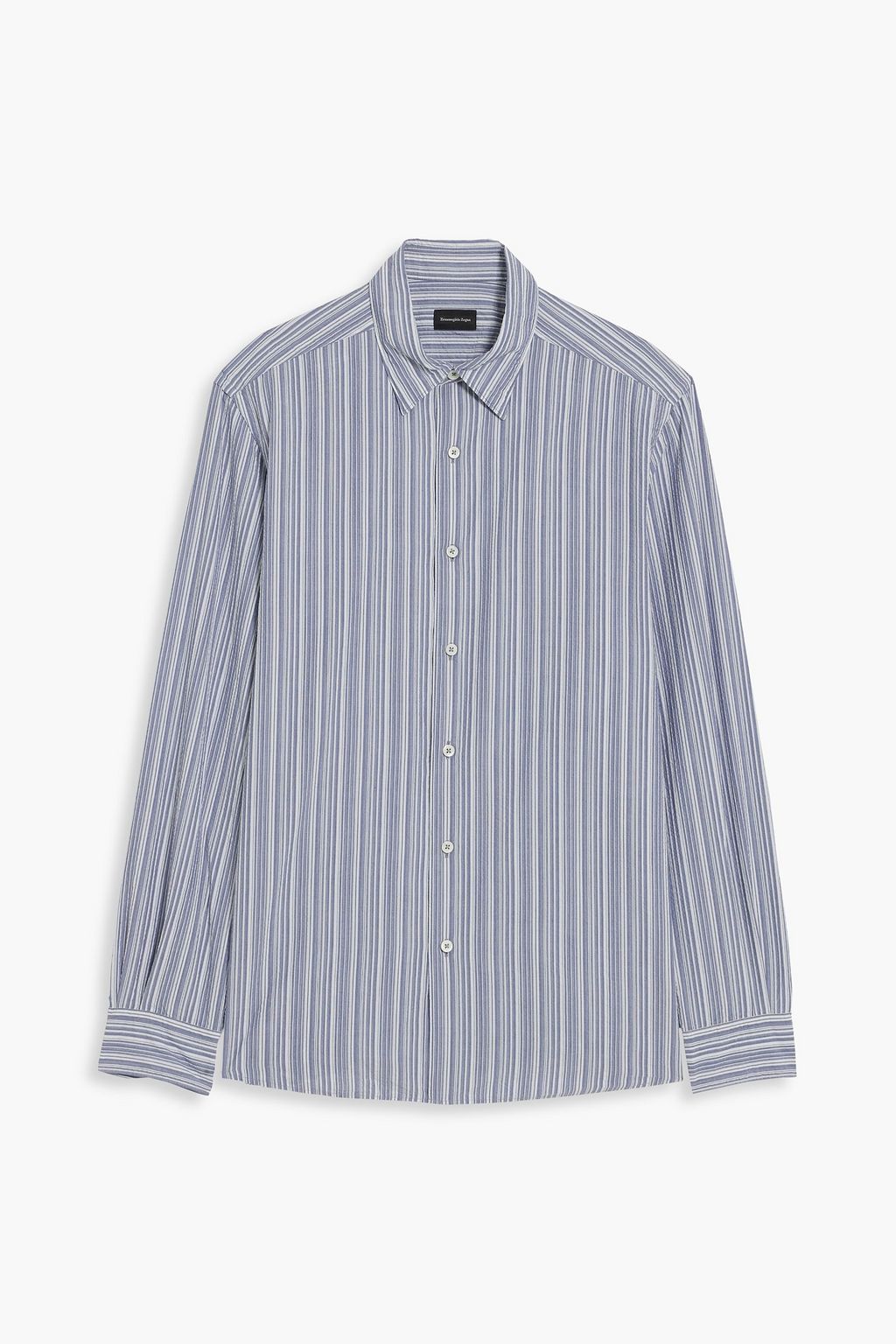 ZEGNA Striped cotton-jacquard shirt | THE OUTNET