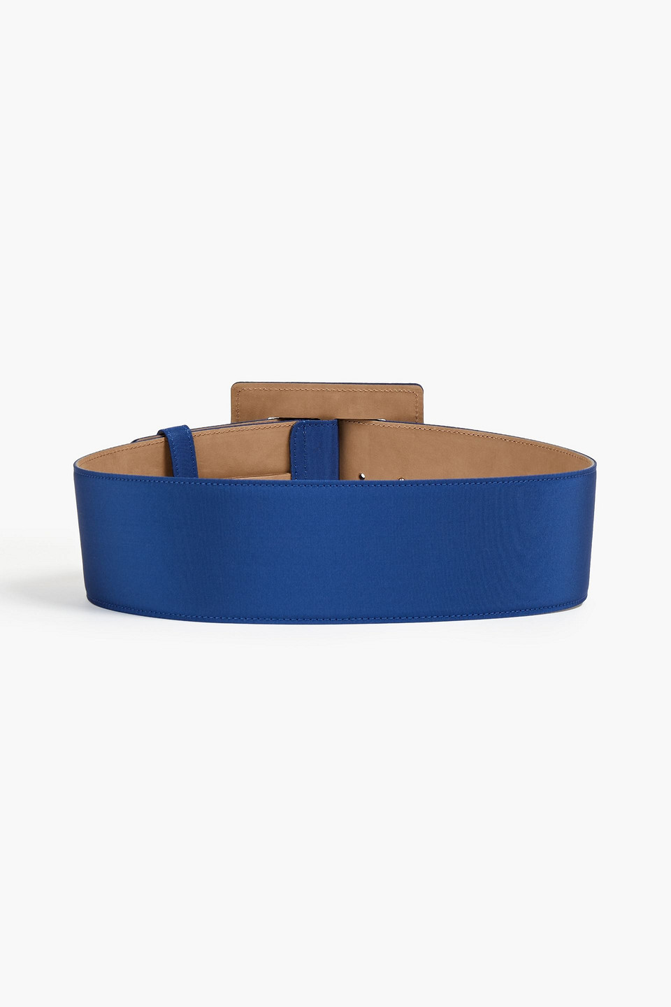 Carolina Herrera Leather-trimmed Silk-blend Drill Belt