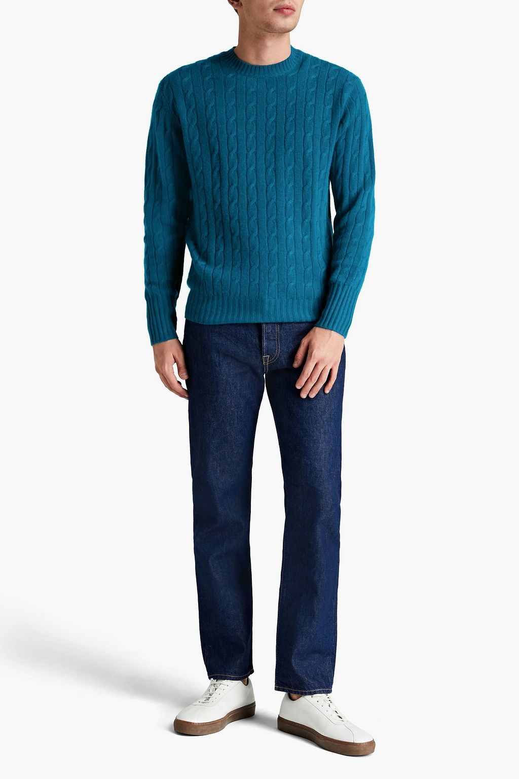 N.PEAL The Thames cable-knit cashmere sweater