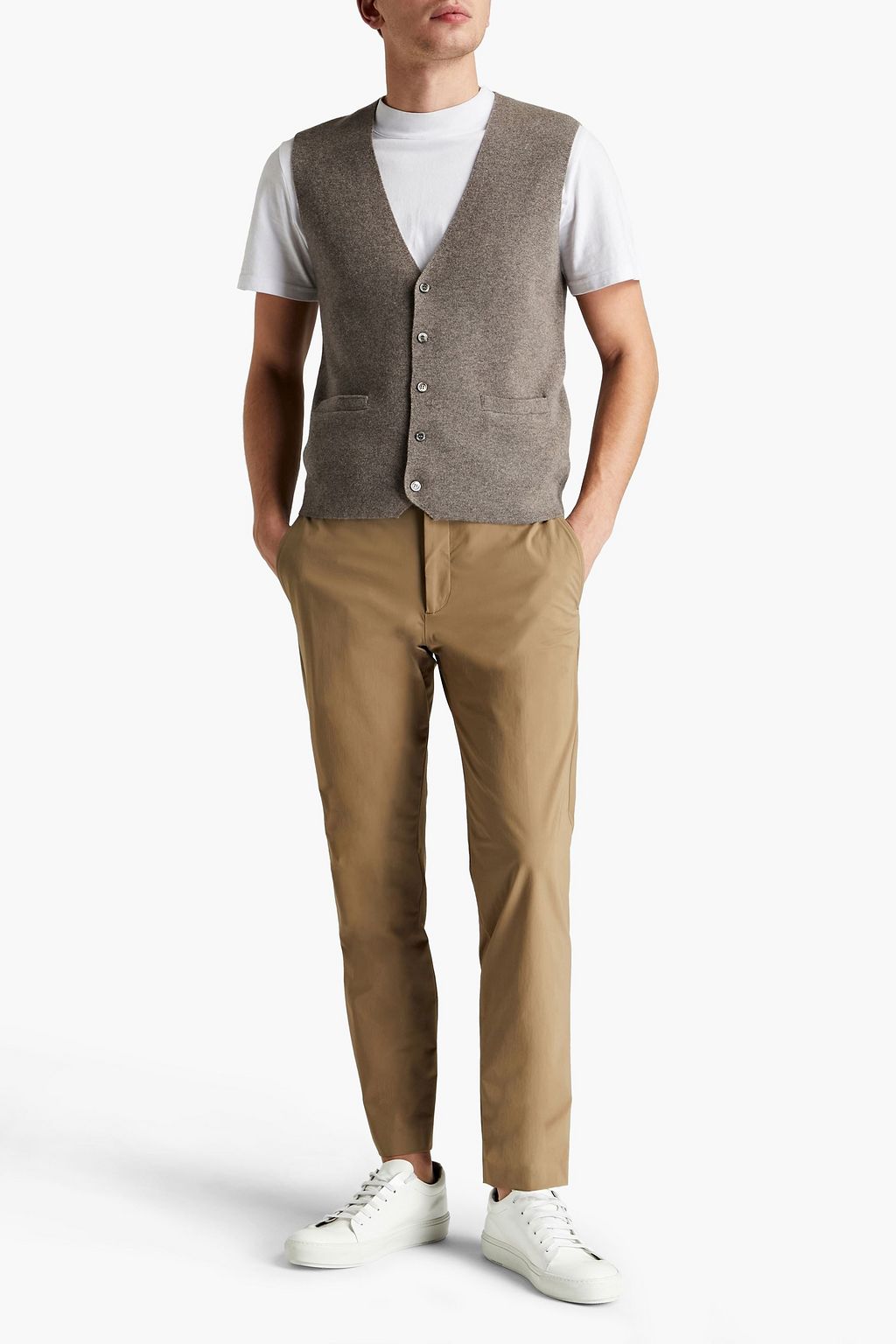 N.PEAL The Chelsea mélange cashmere vest