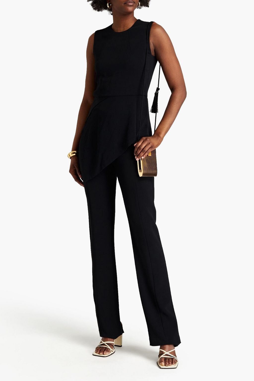VICTORIA BECKHAM Asymmetric draped stretch-crepe top