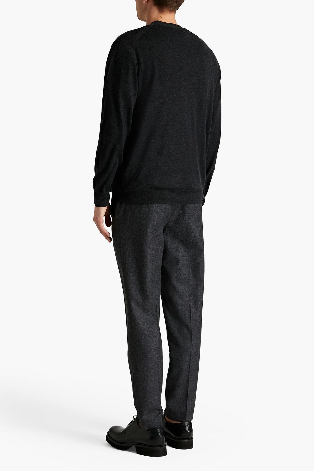 N.PEAL Mélange cashmere and silk-blend cardigan