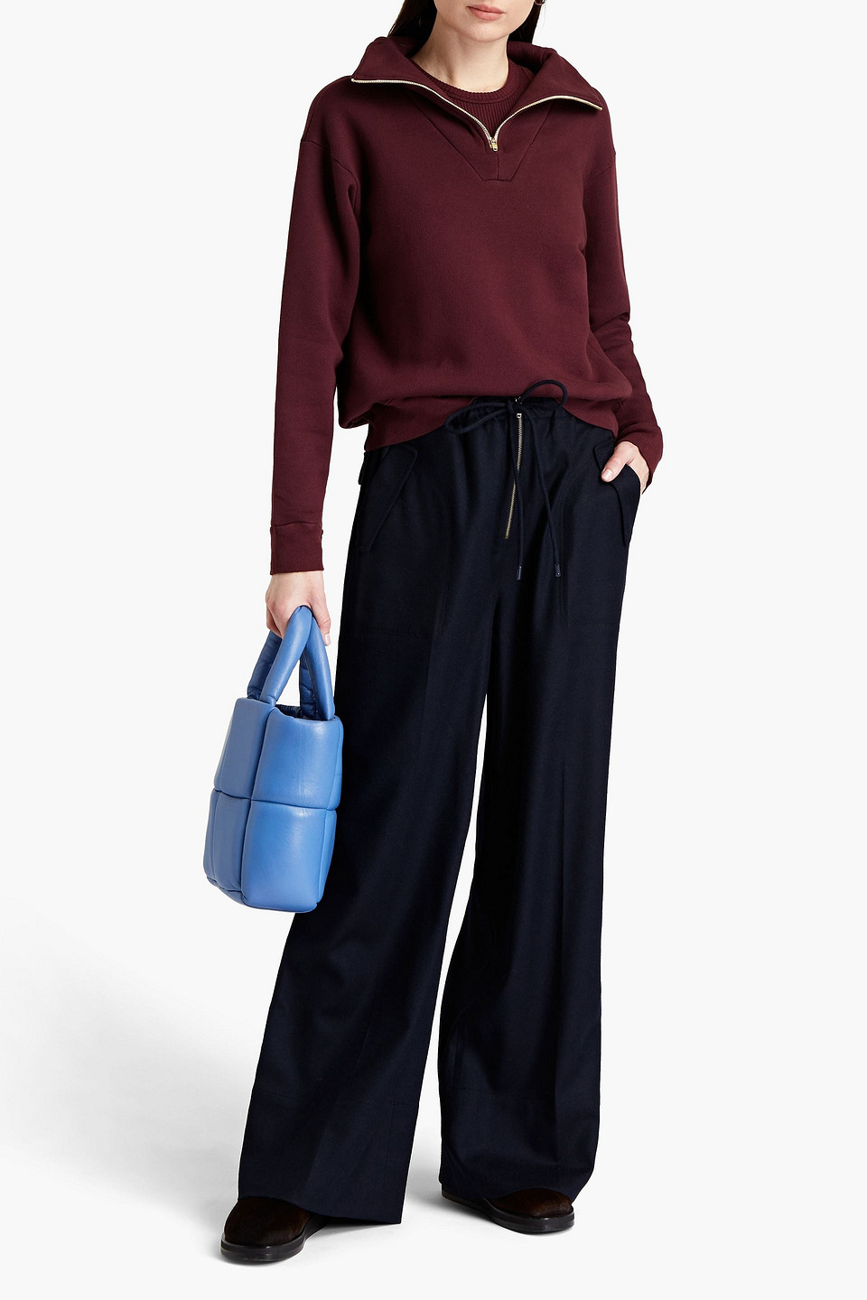 Monrow Cotton-fleece Sweatshirt In Brown