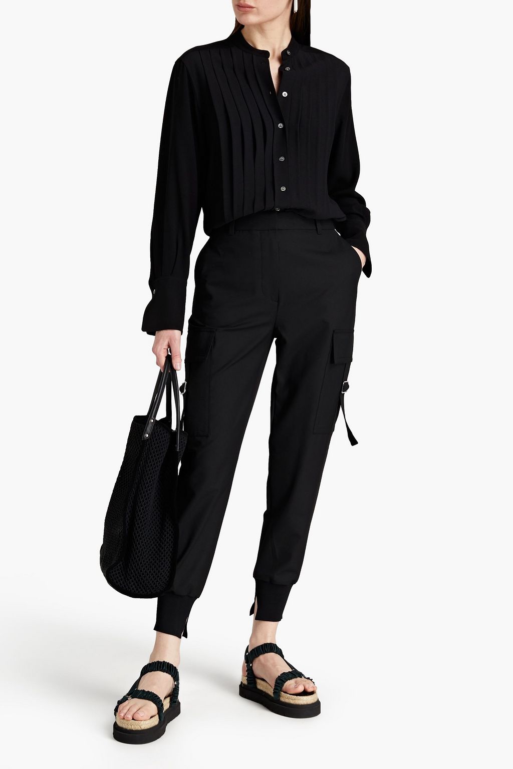 3.1 PHILLIP LIM Pintucked crepe shirt