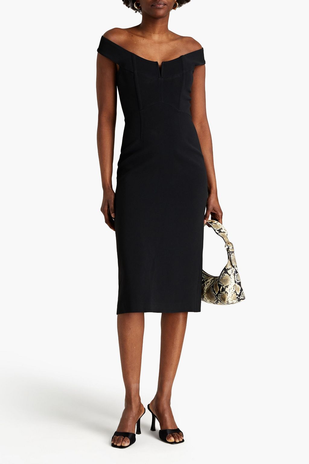 DION LEE Stretch-cady midi dress