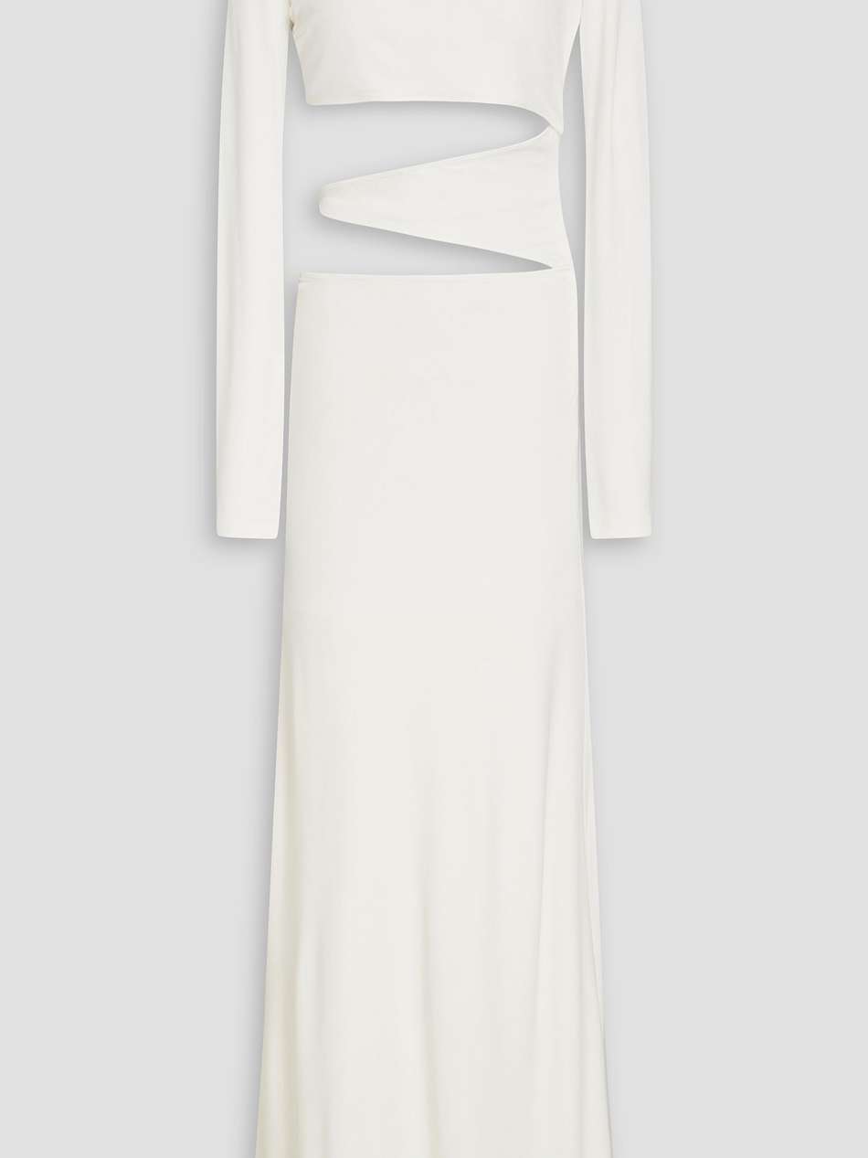 cutout jersey maxi dress