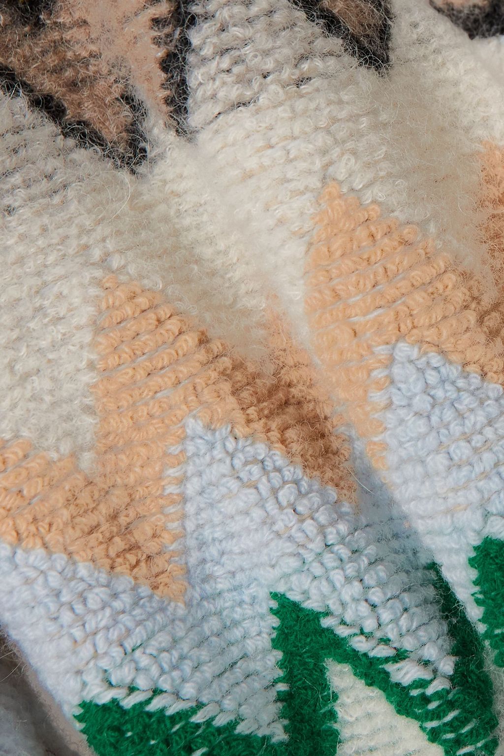 MISSONI معطف بقبعة من الجاكار المصنوع من مزيج الألبكة والصوف