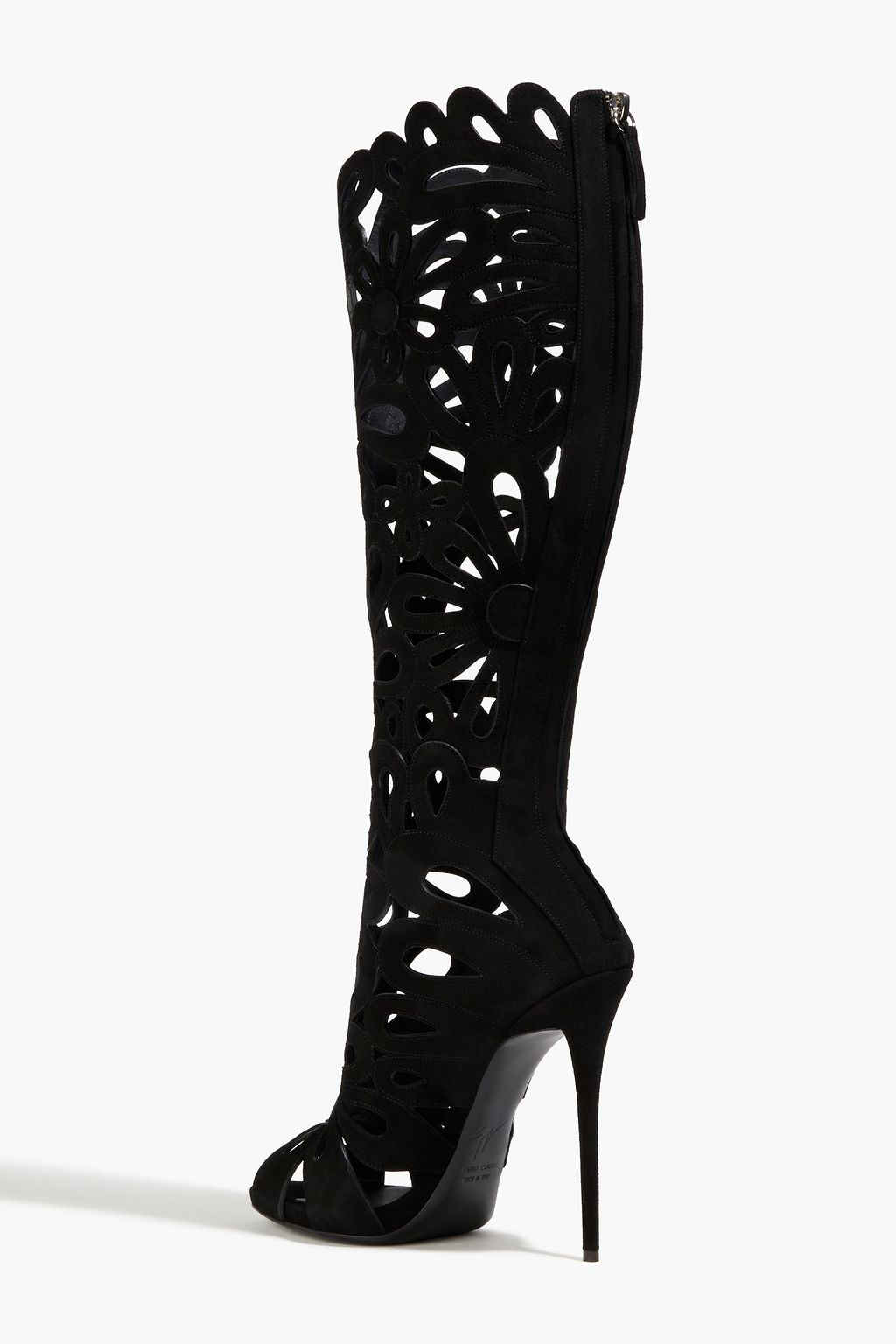 GIUSEPPE ZANOTTI Coline 110 laser-cut suede knee boots