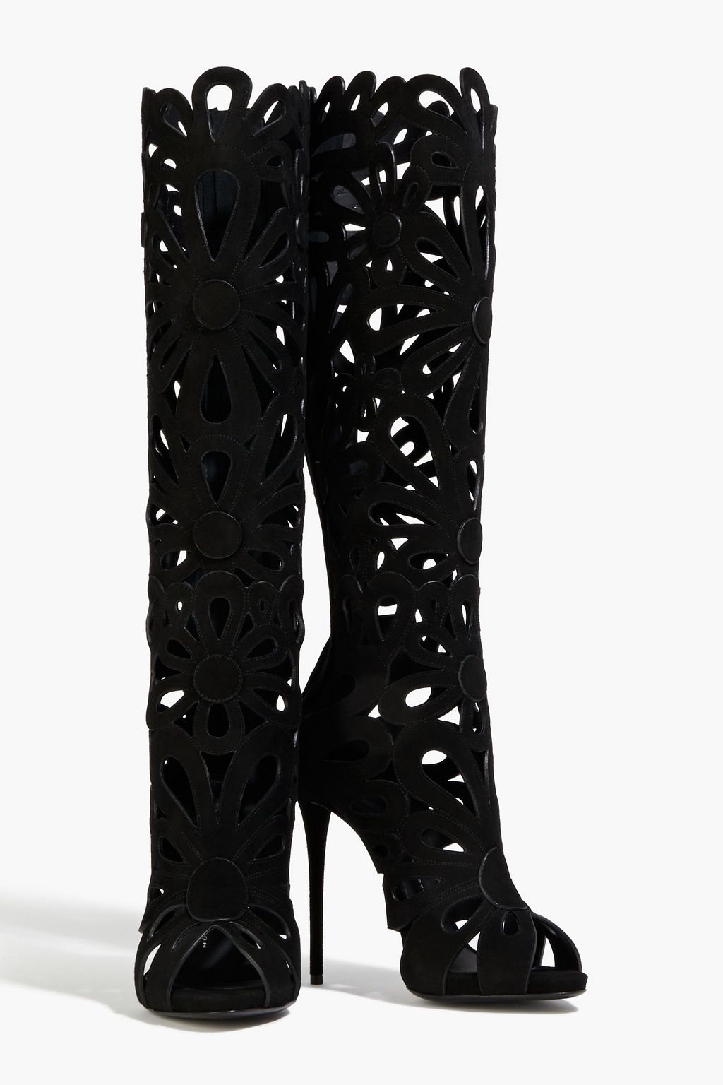 GIUSEPPE ZANOTTI Coline 110 laser-cut suede knee boots