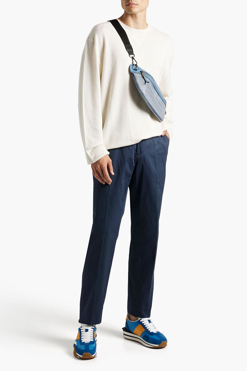ZEGNA Slim-fit cotton-sateen chinos
