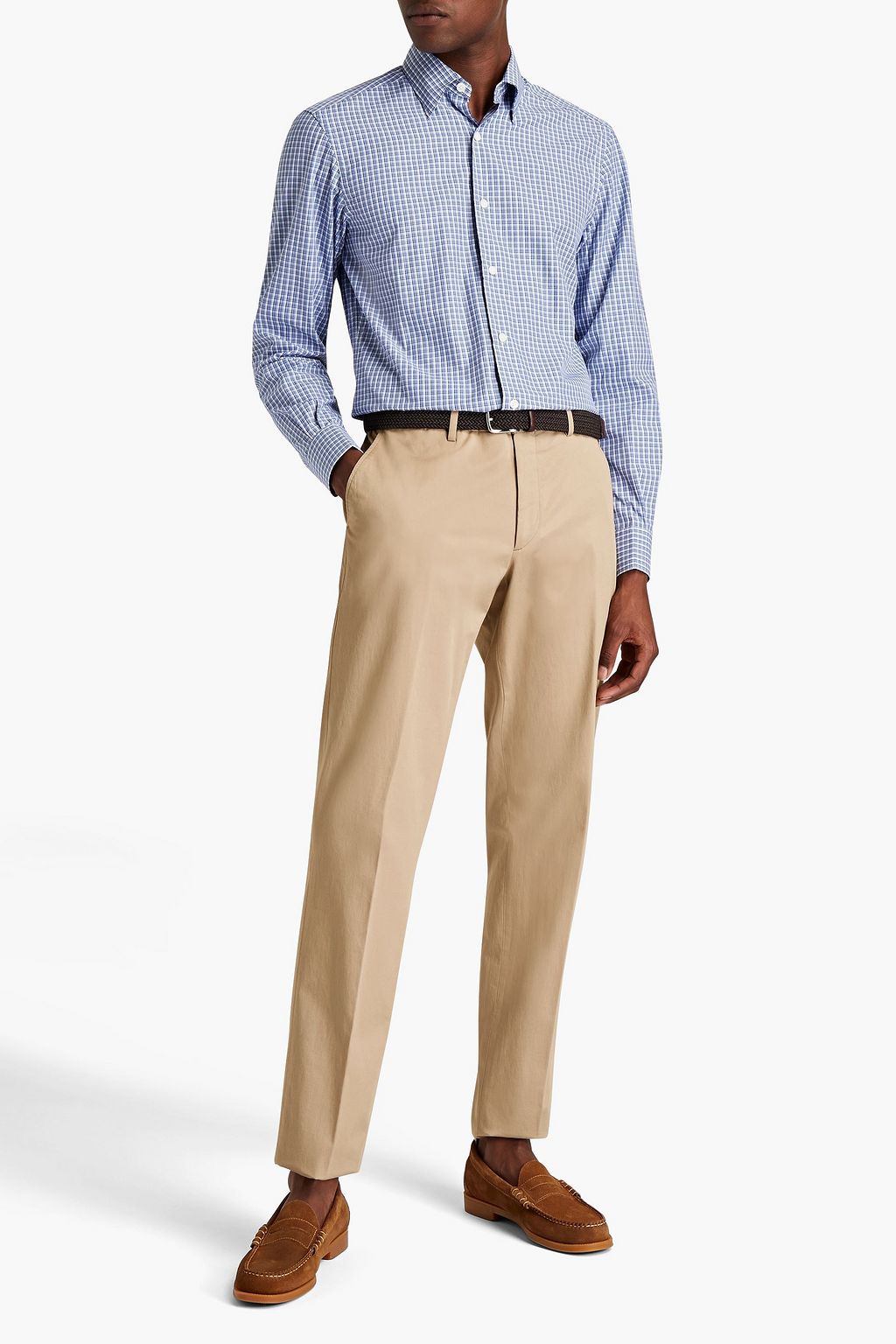 ZEGNA Cotton-blend gabardine chinos