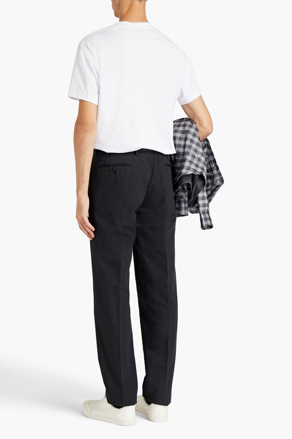 ZEGNA Cotton and linen-blend gabardine chinos