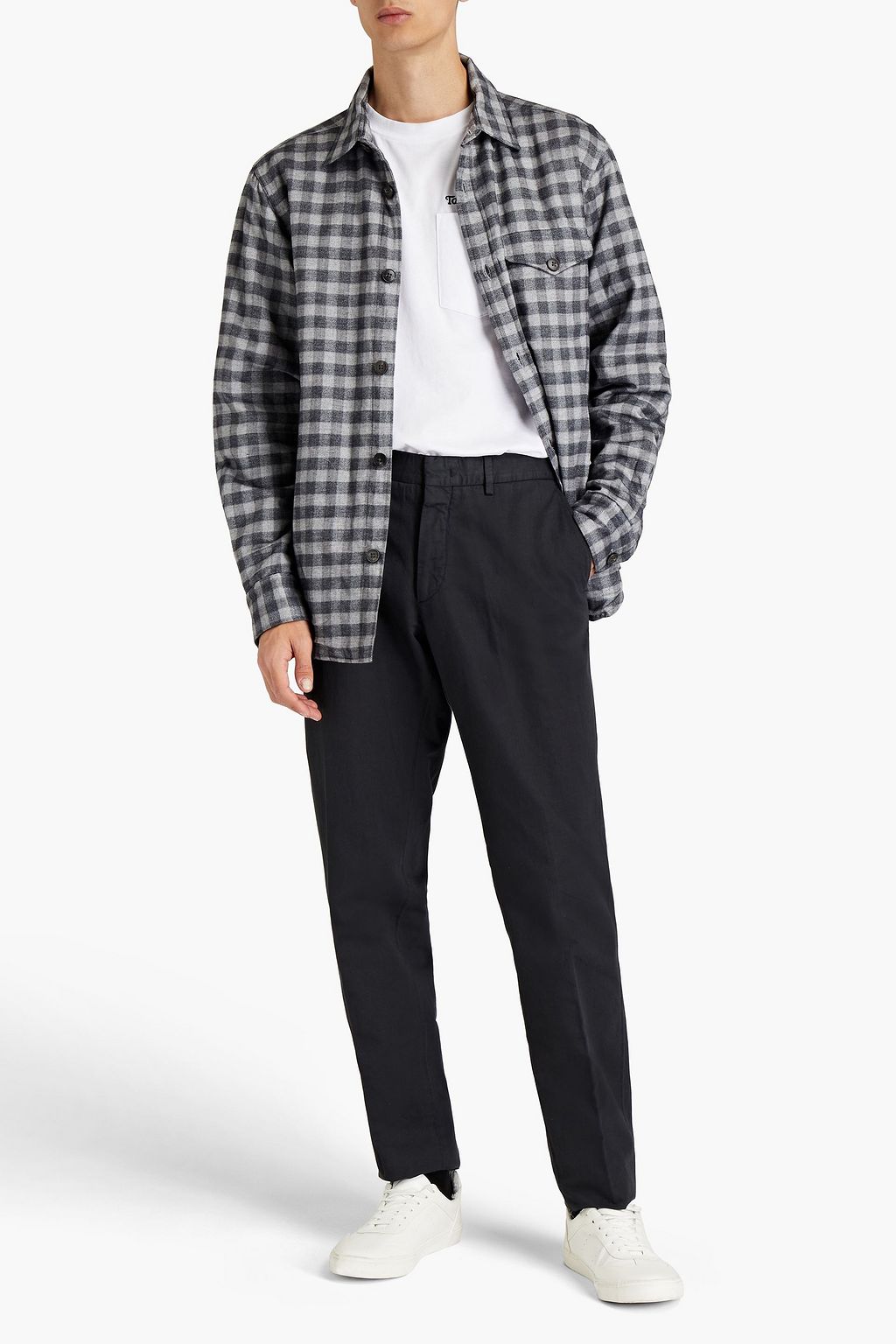 ZEGNA Cotton and linen-blend gabardine chinos