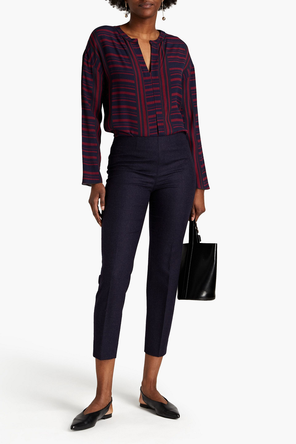 Piazza Sempione Mélange Stretch-wool Tapered Trousers