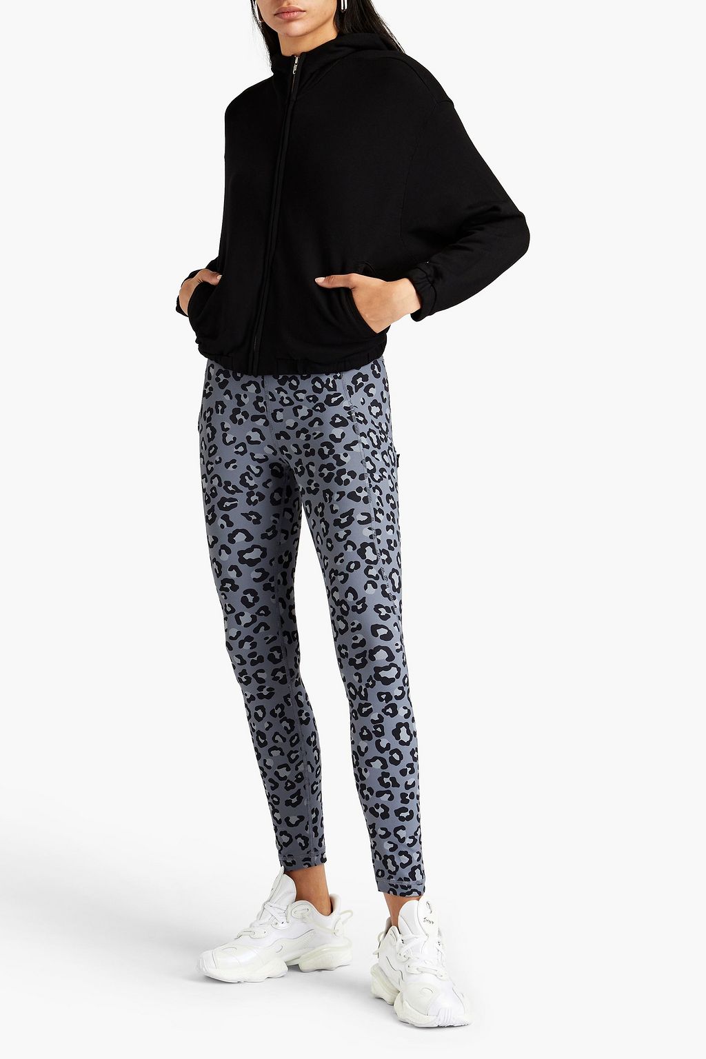 MONROW Leopard-print jersey leggings
