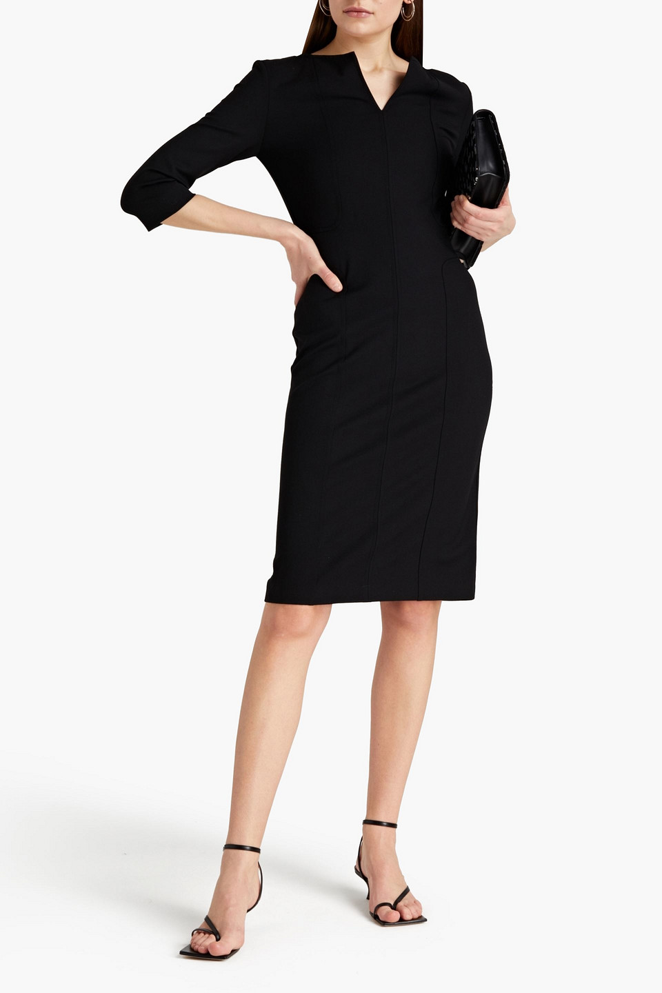 Piazza Sempione Wool-blend Dress In Black