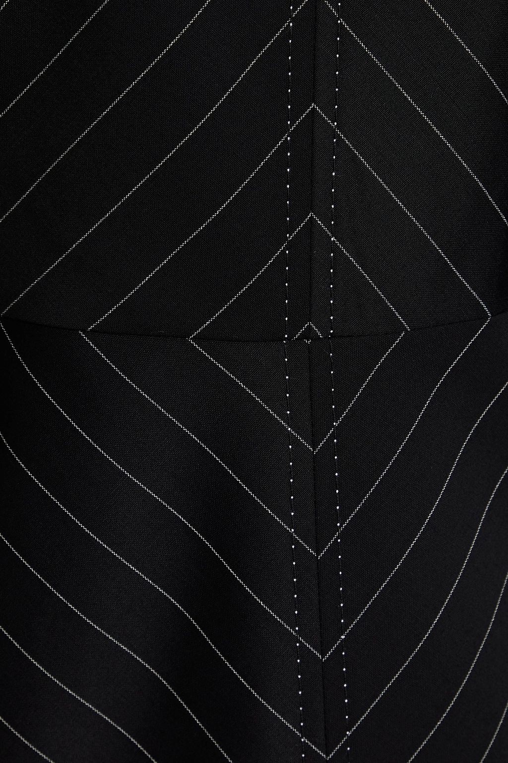 PIAZZA SEMPIONE Pinstriped wool-blend midi dress