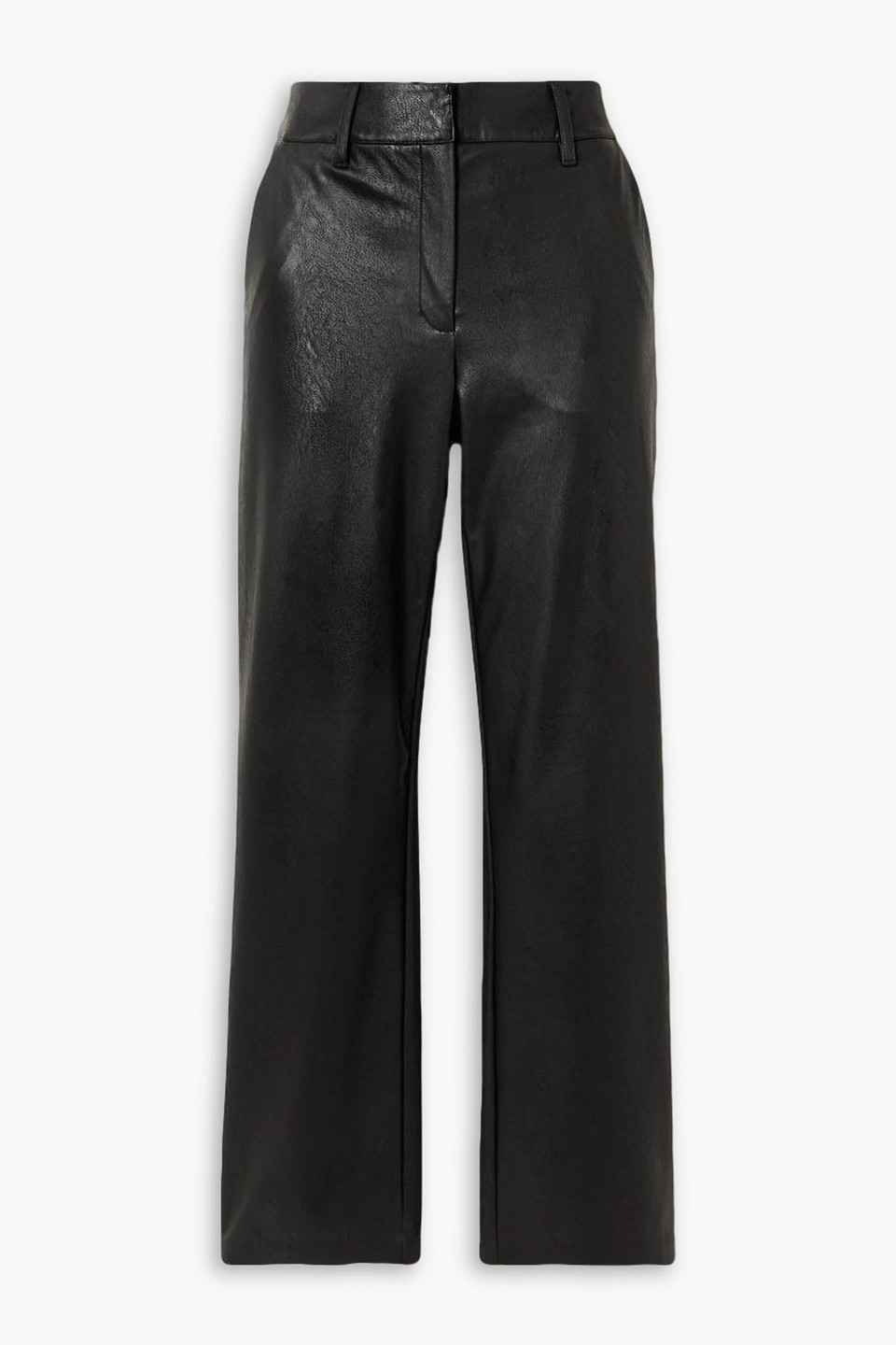 Commando Faux Leather Wide Leg Trouser In Black