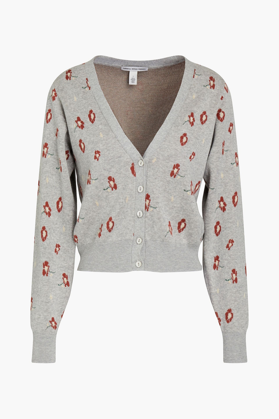 Autumn Cashmere Jacquard-knit cotton cardigan