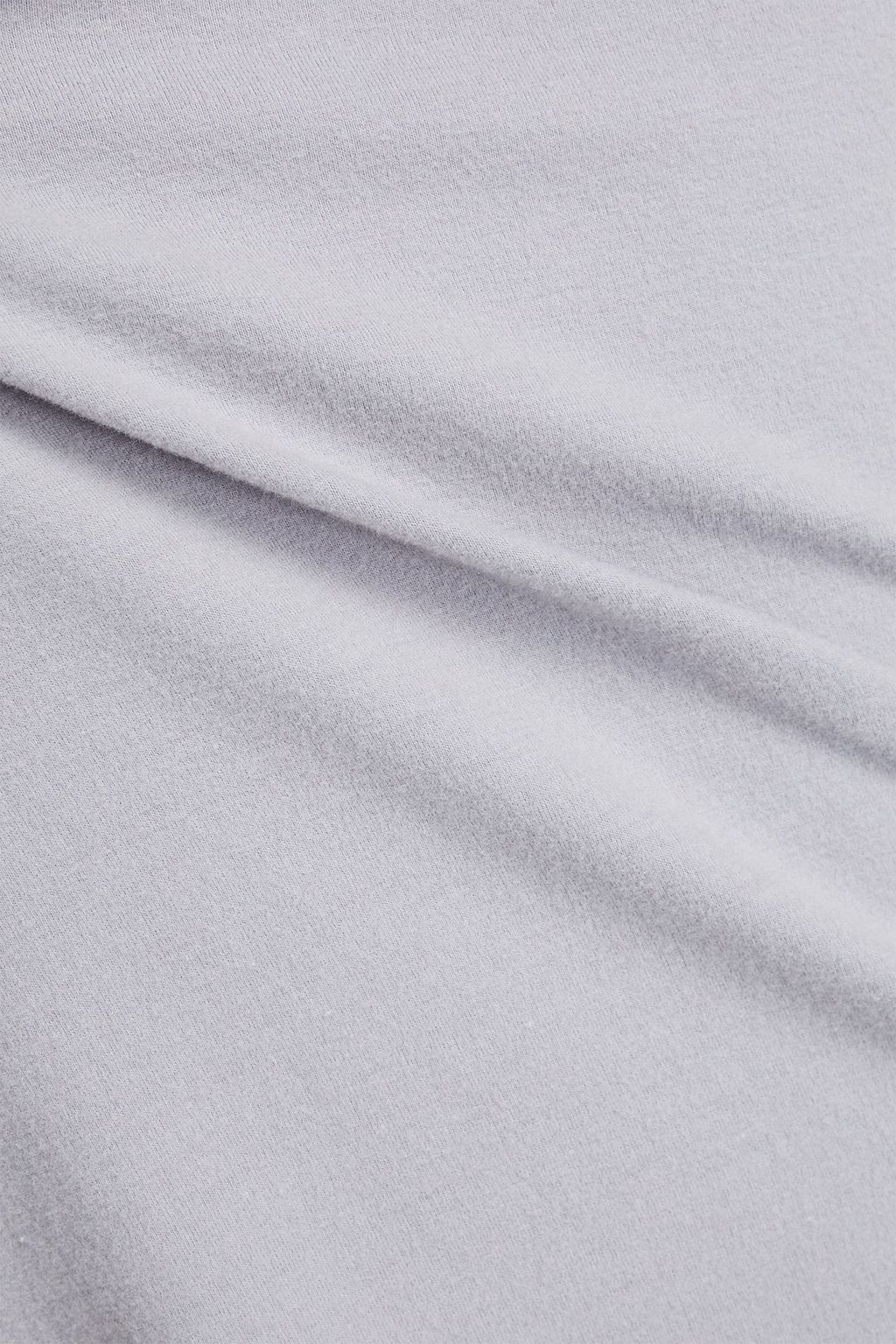 JAMES PERSE Brushed cotton-blend jersey polo shirt