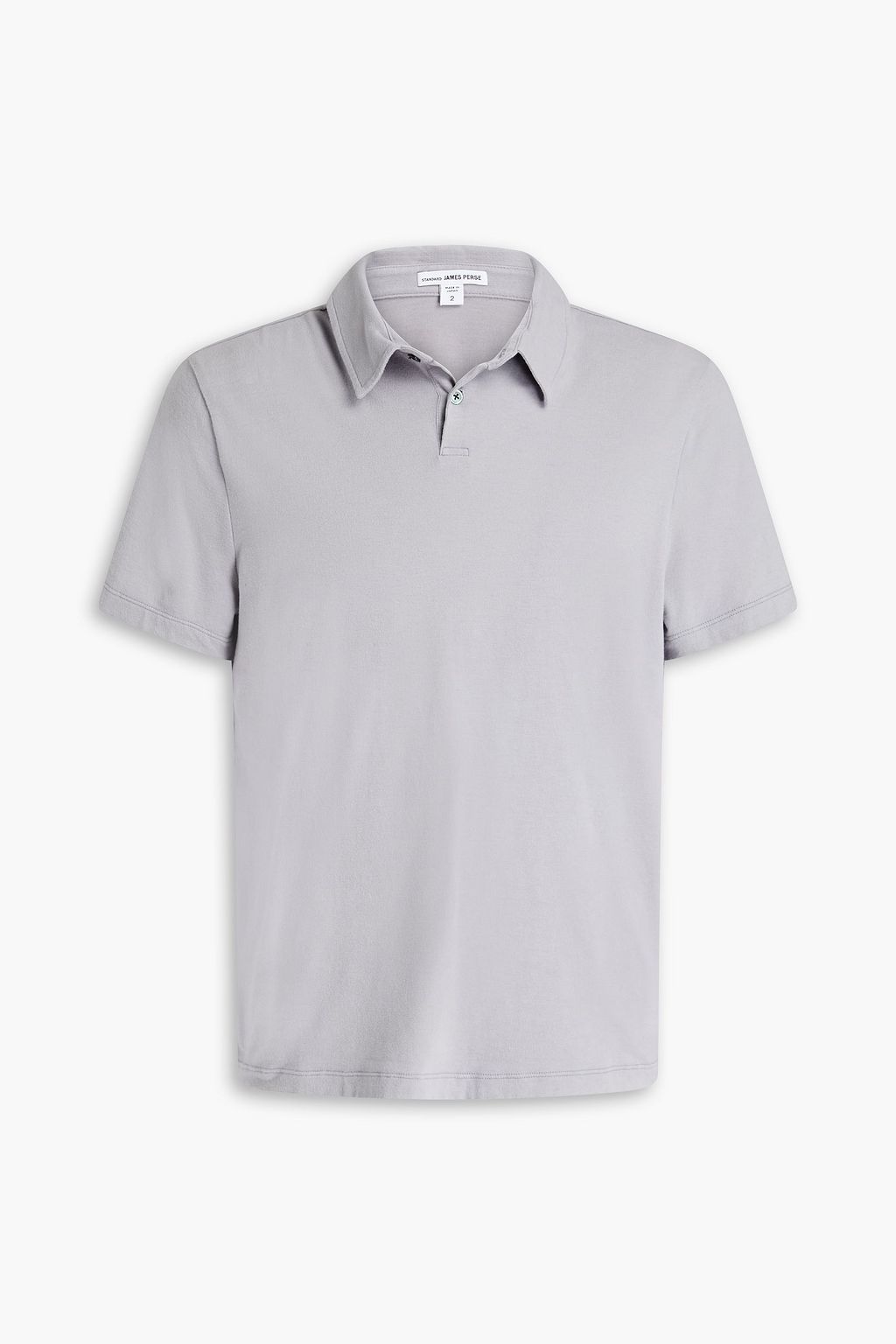 JAMES PERSE Brushed cotton blend jersey polo shirt THE OUTNET
