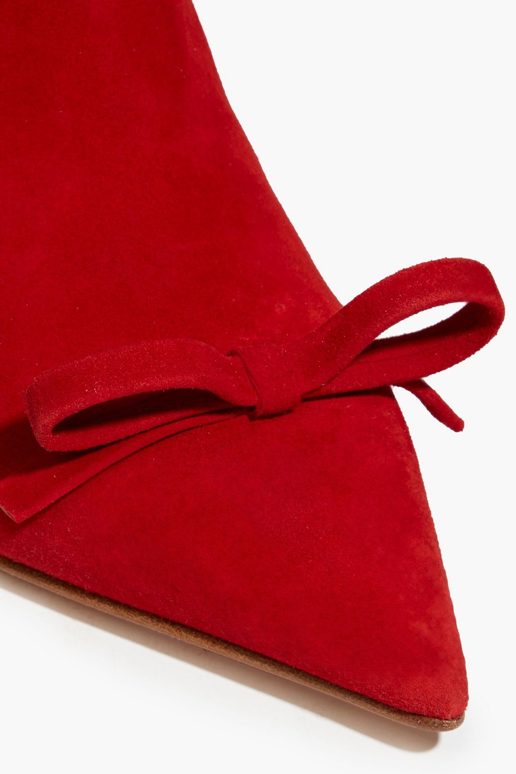 RED(V) Bow-embellished suede ankle boots