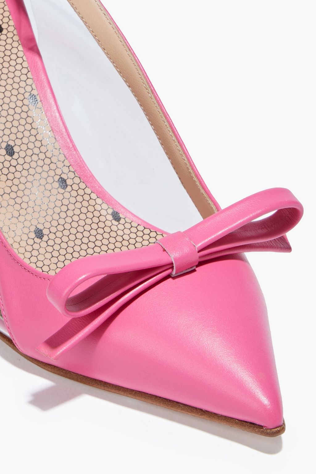 RED(V) Sandie bowembellished PVC and leather slingback pumps THE