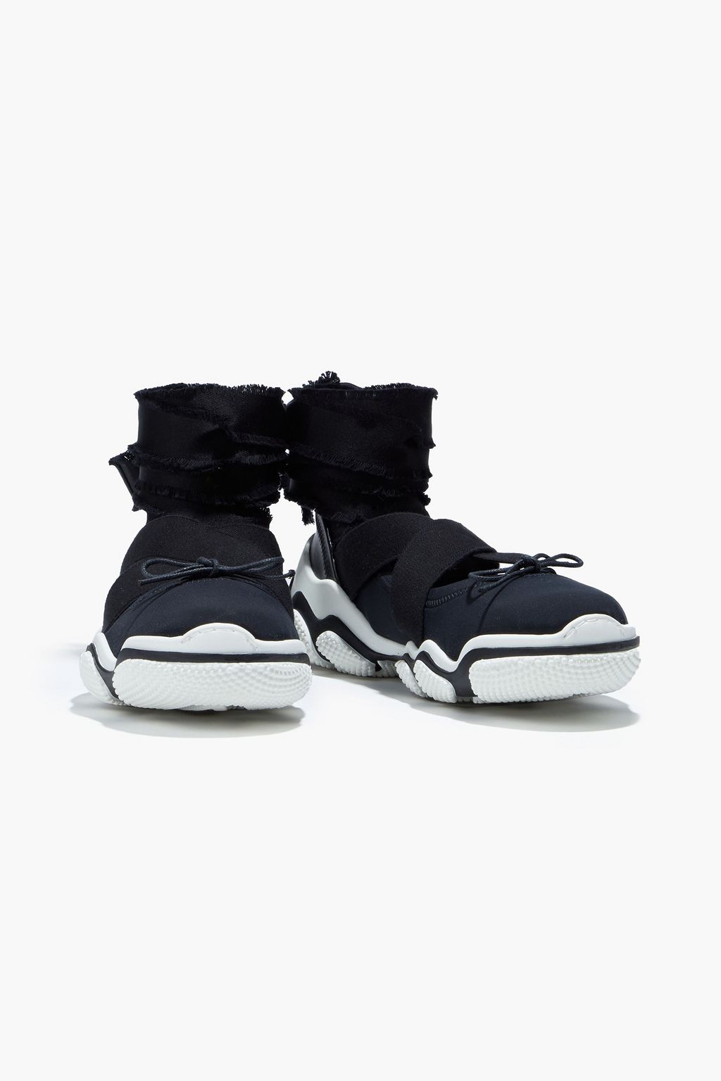 RED(V) Bow-detailed neoprene sneakers