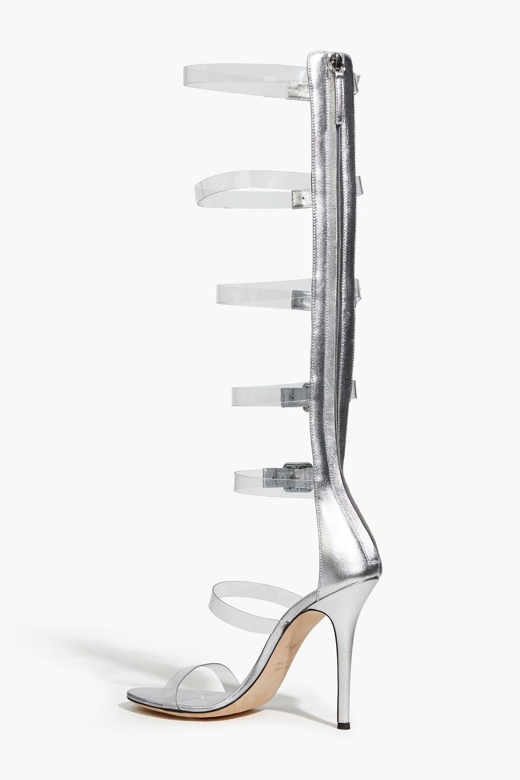 GIUSEPPE ZANOTTI Alien 115 metallic leather and PVC sandals