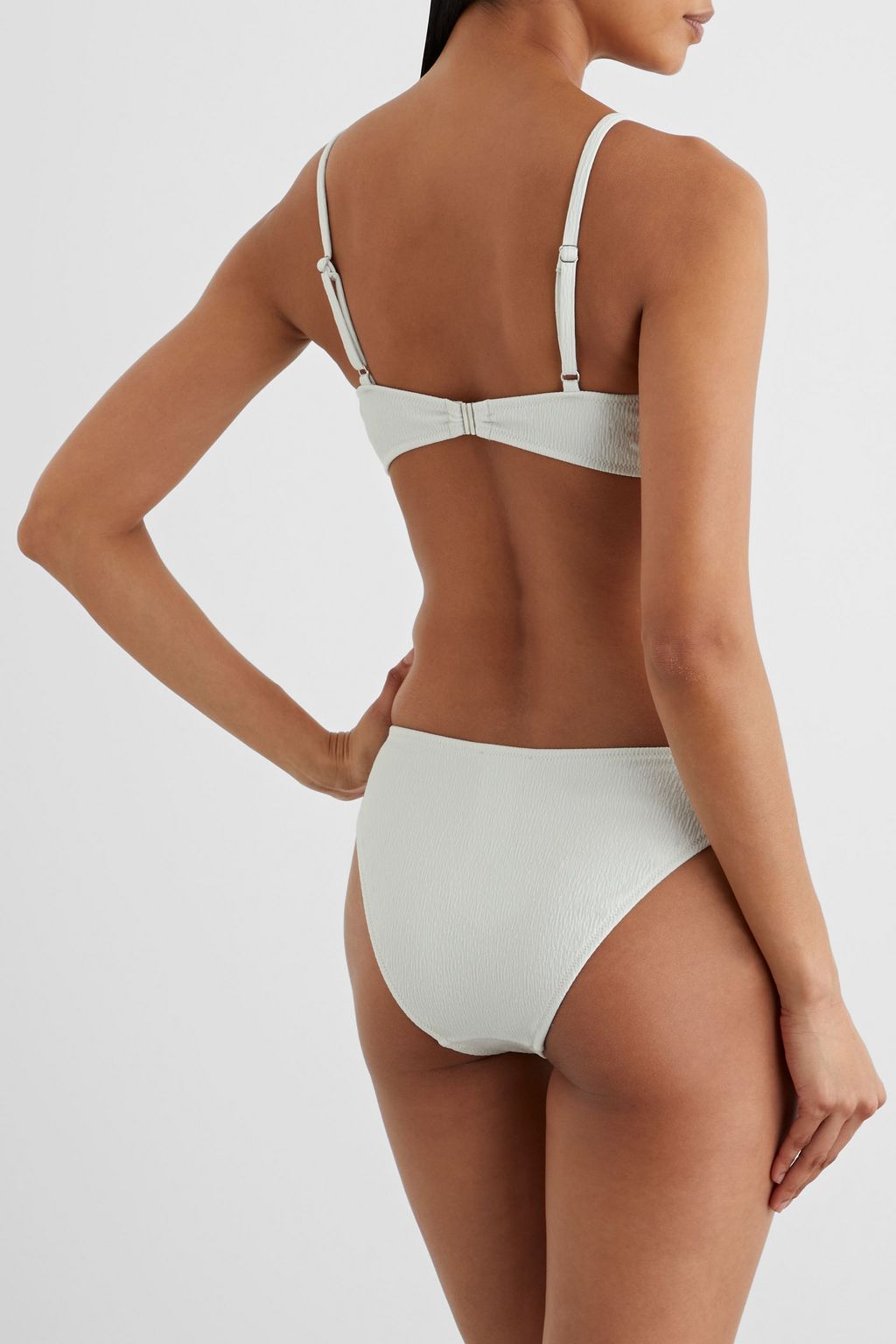 IRIS & INK Annette seersucker bandeau bikini
