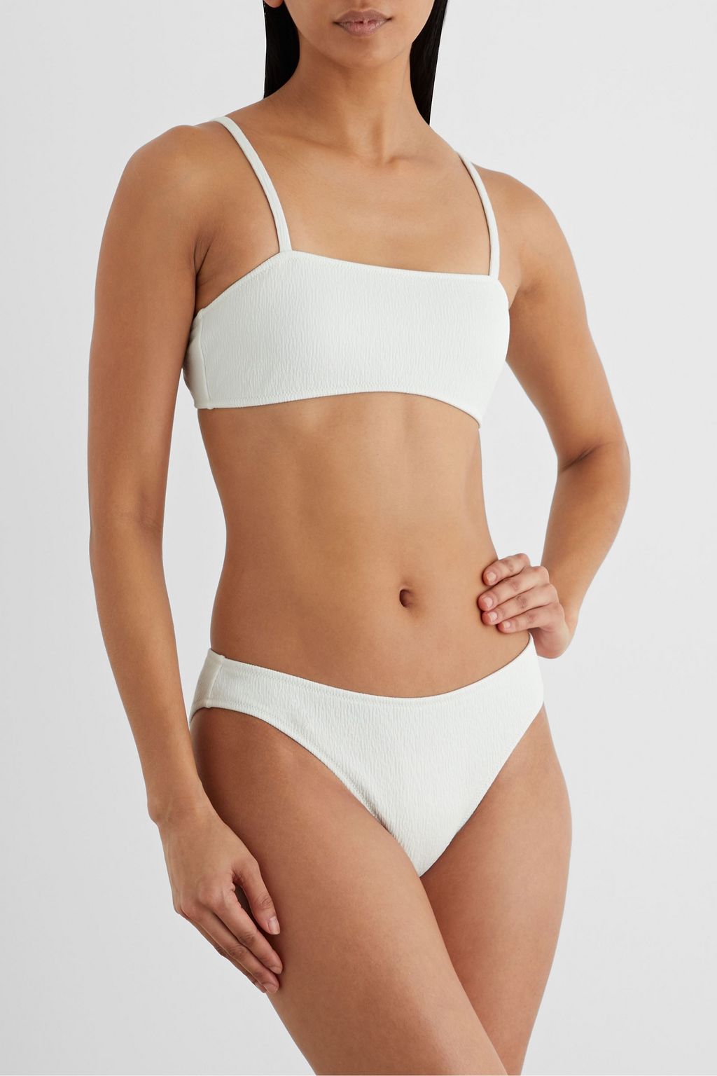 IRIS & INK Annette seersucker bandeau bikini