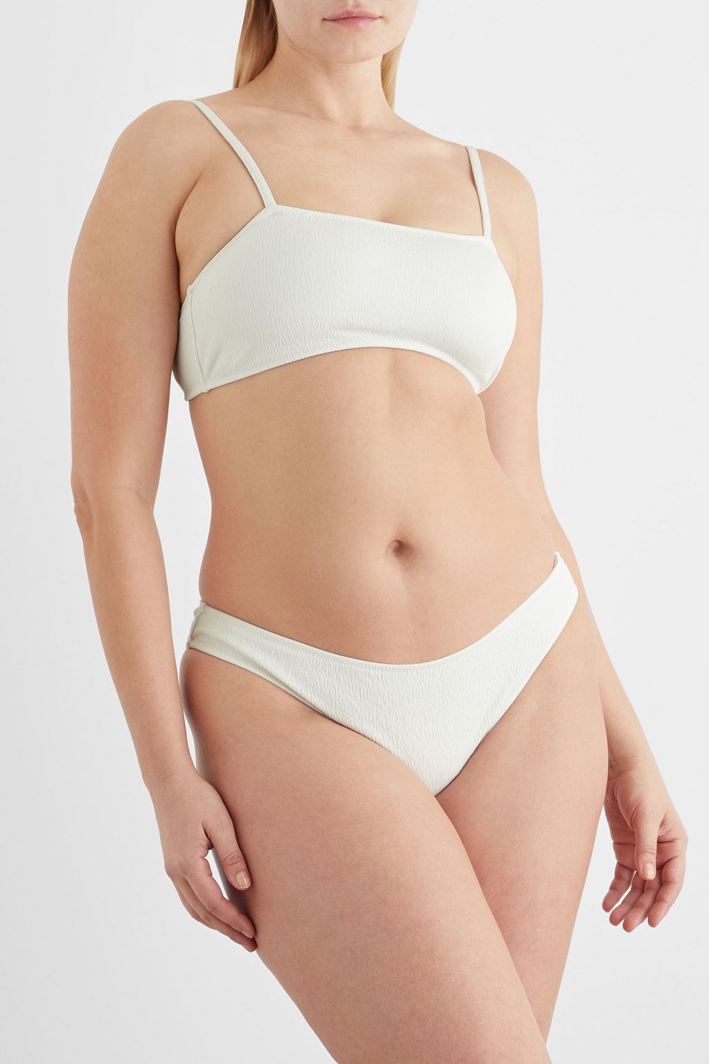 IRIS & INK Annette seersucker bandeau bikini
